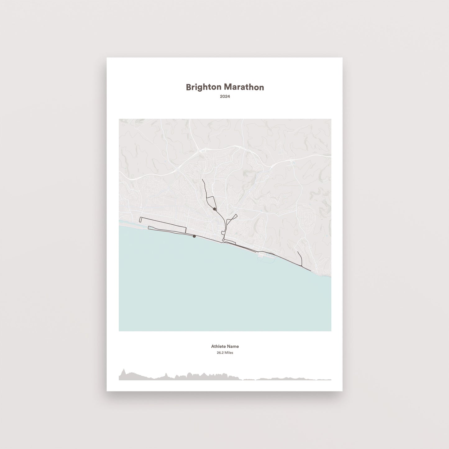 Brighton Marathon 2024 Map Print