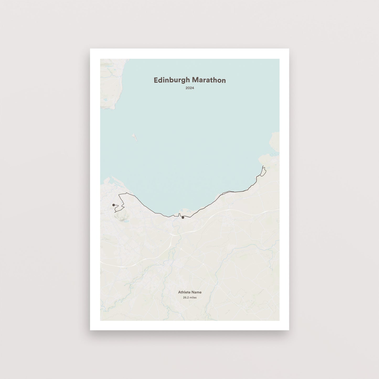 Edinburgh Marathon 2024 Map Print