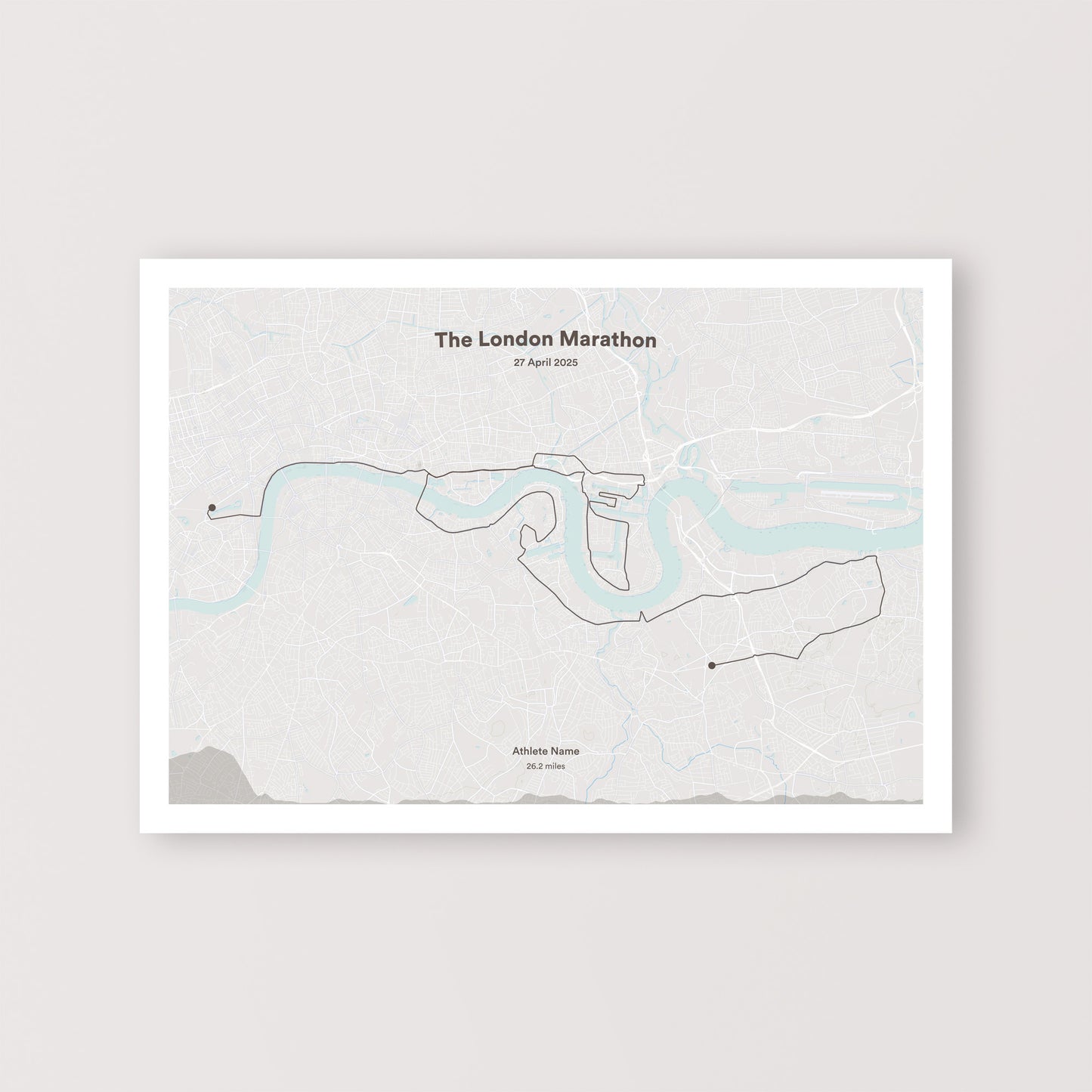 The London Marathon 2025 Map Print