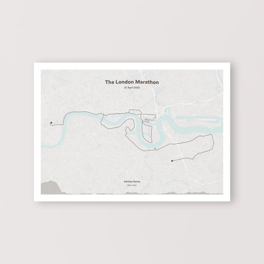 The London Marathon 2025 Map Print