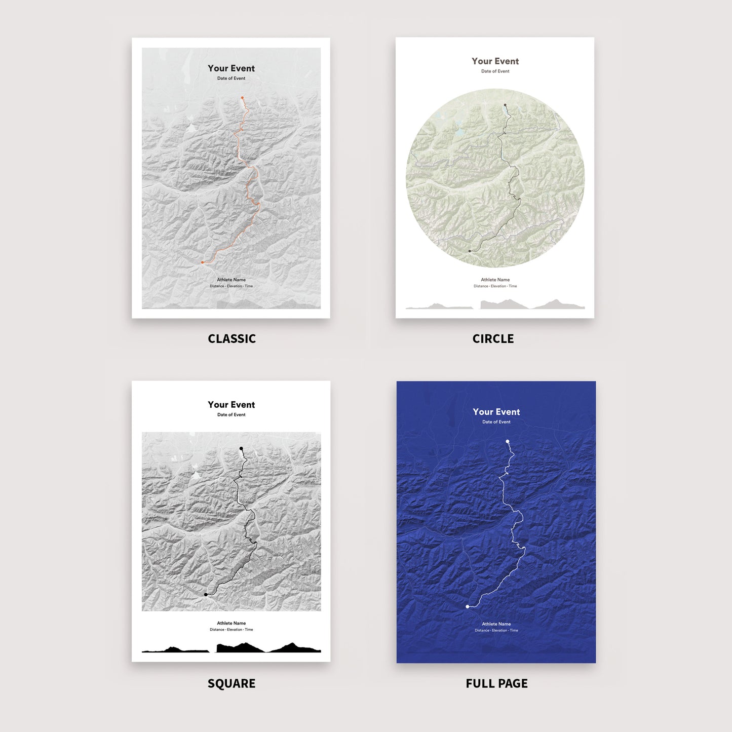Custom Personalised Running Map using Strava or GPX File Data – Showcase Your Route | Personalised Running Gift