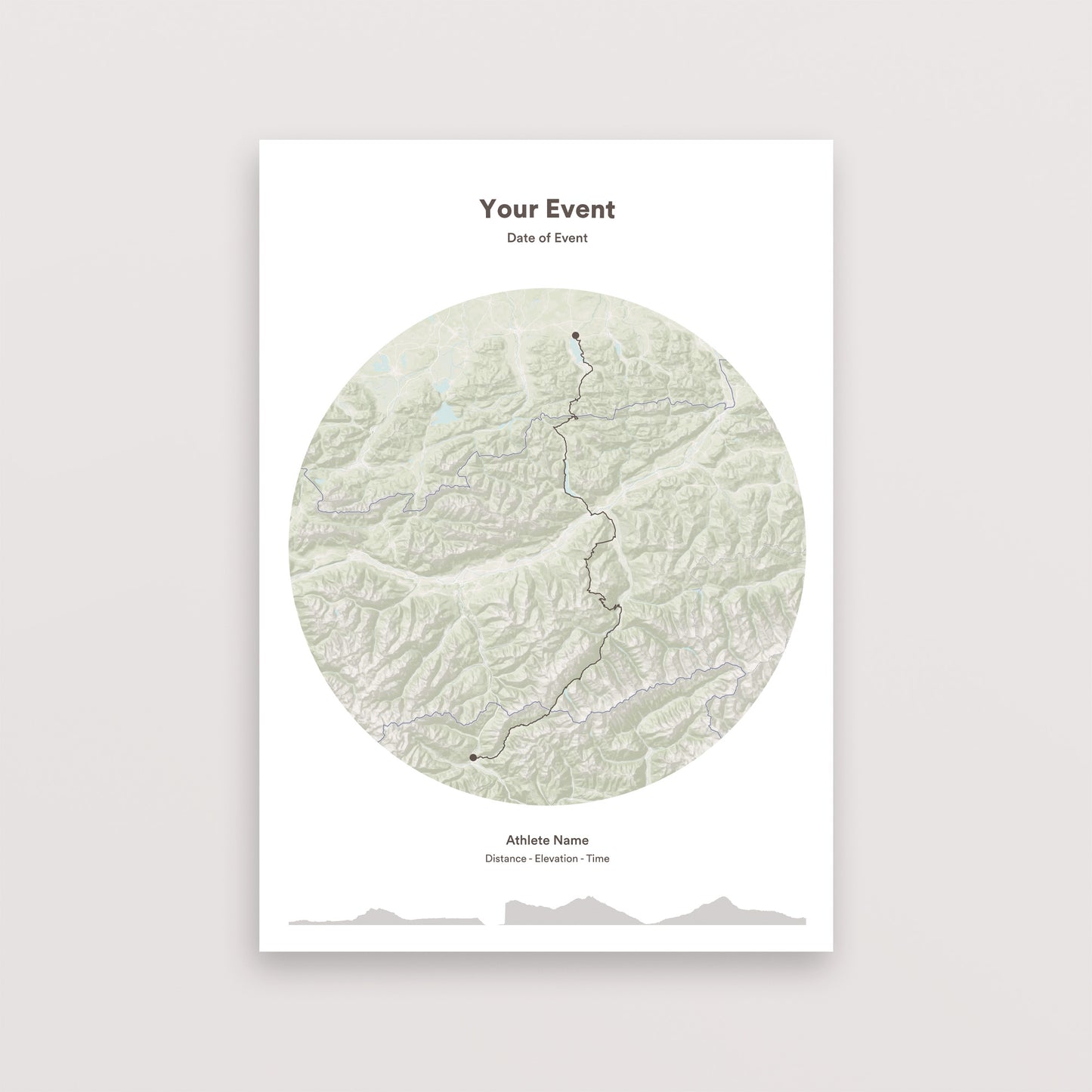 Custom Personalised Running Map using Strava or GPX File Data – Showcase Your Route | Personalised Running Gift