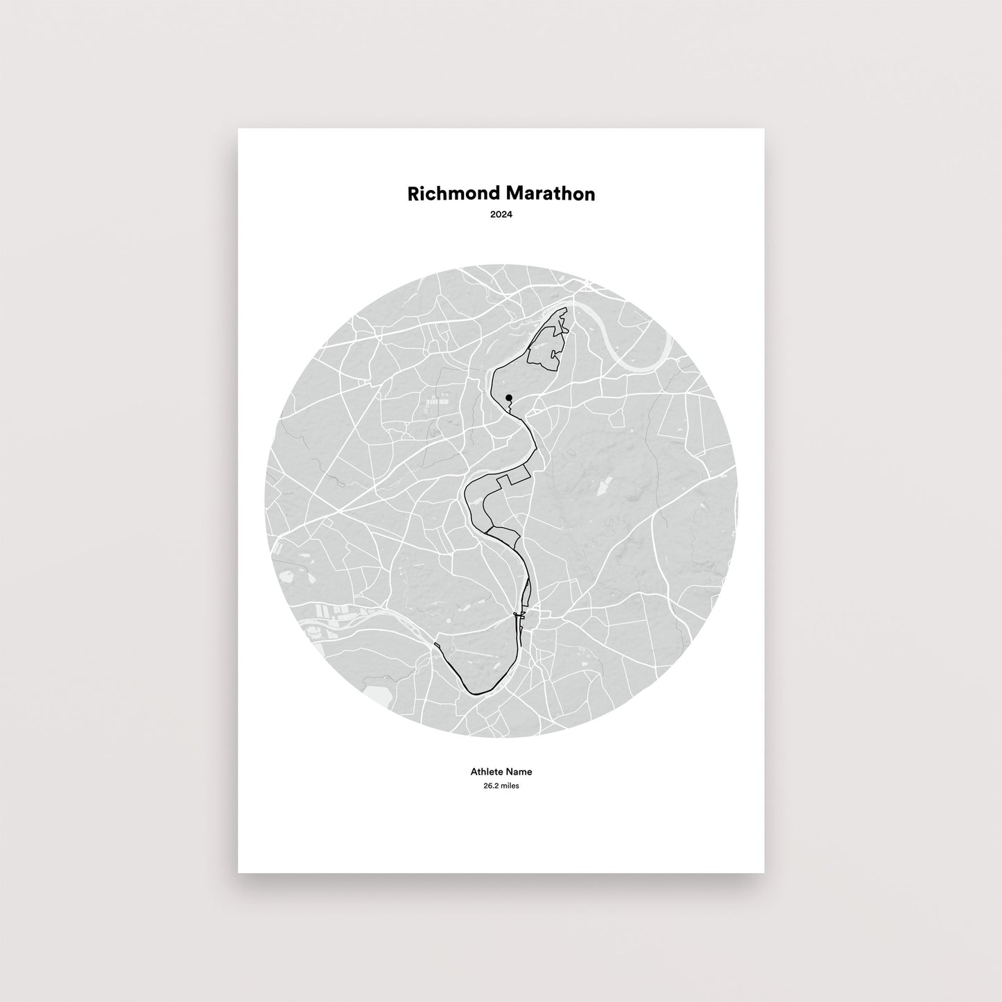 Richmond Marathon 2024 Map Print
