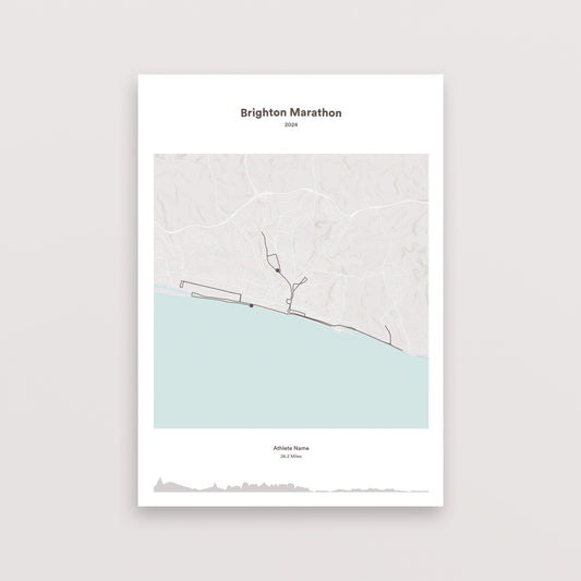 Brighton Marathon 2024 Map Print