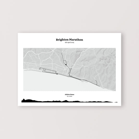 Brighton Marathon 2025 Map Print