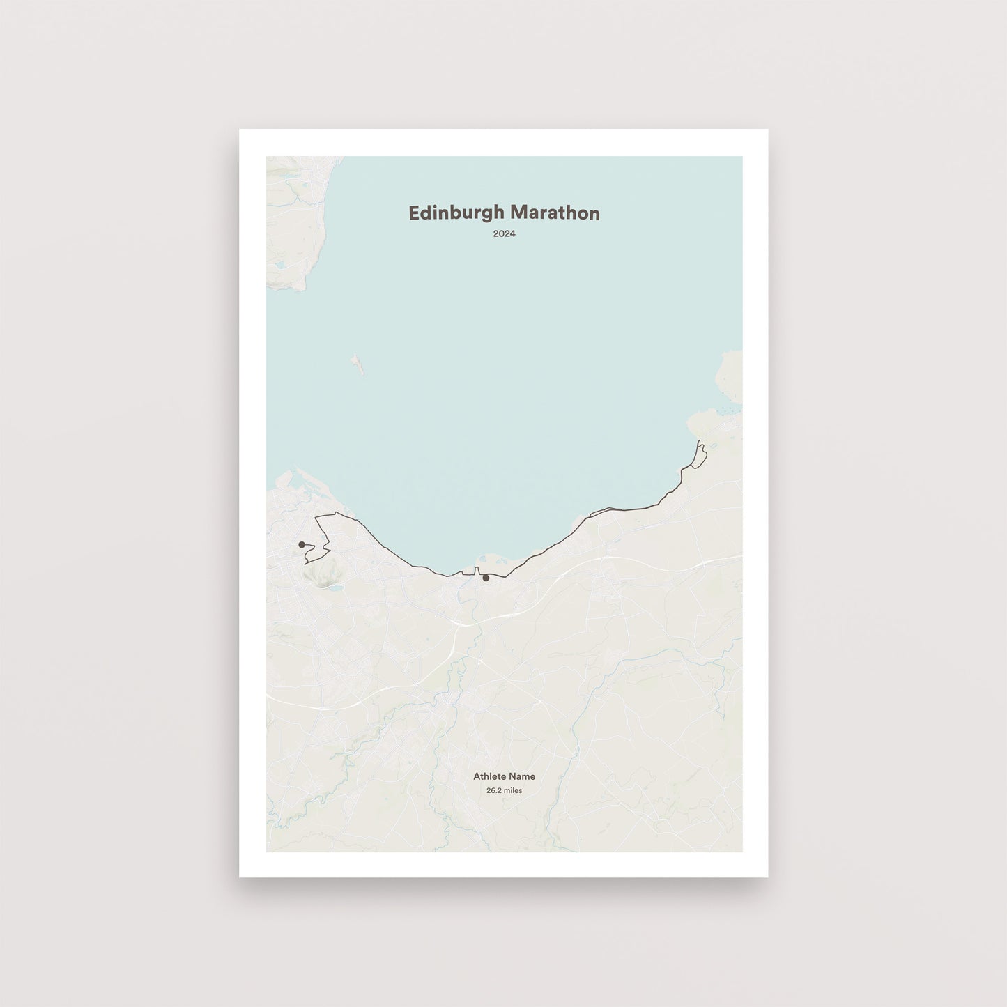 Edinburgh Marathon Map Print