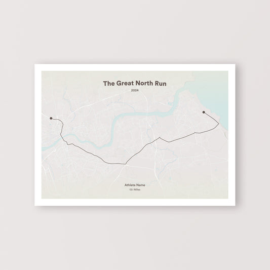 Great North Run Map Print