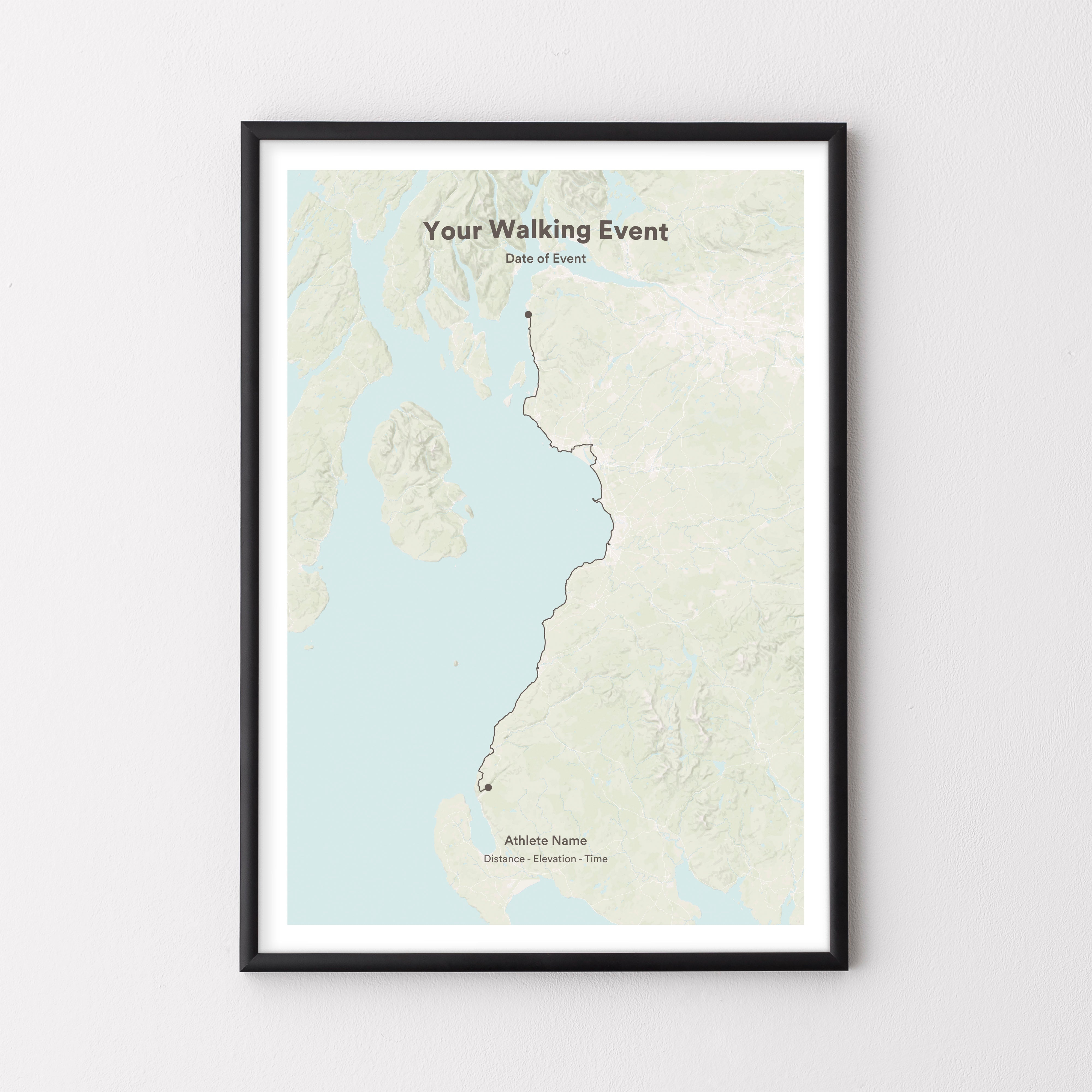 Walkathon Map Print Any Marathon Or Running Event – RunningMaps