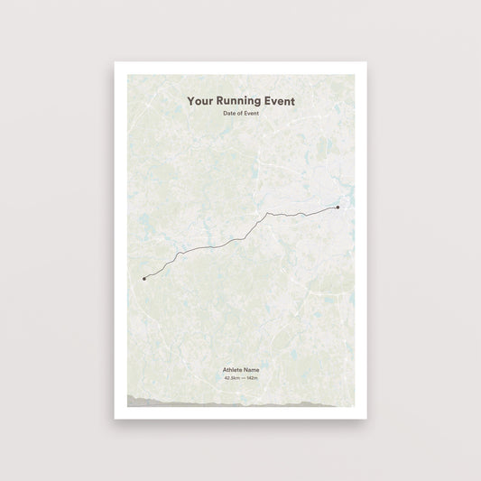 Custom Personalised Running Map using Strava or GPX File Data – Showcase Your Route | Personalised Running Gift