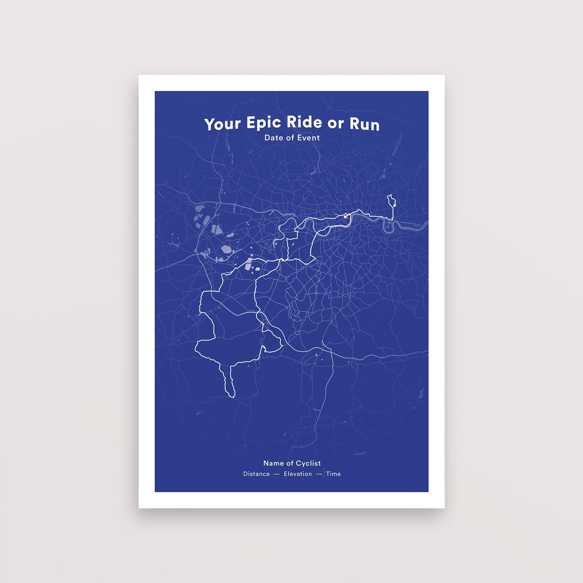 Fun Run Map Sample Design Print Any Marathon Or Running Event – RunningMaps