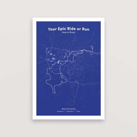 Personalised Running Map Print